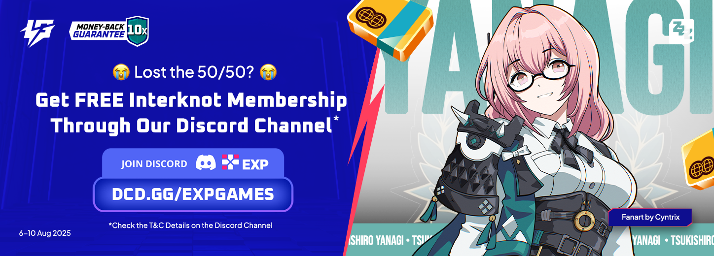 [MY PH SG TH VN] ZZZ Free Interknot Membership 50/50 Discord Yanagi / Alice